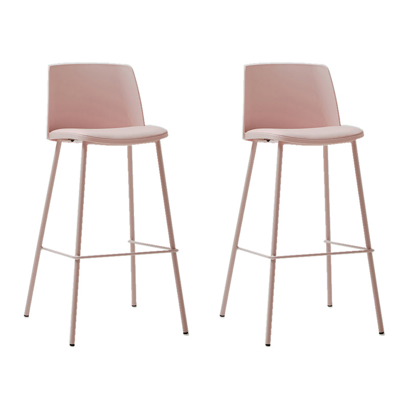 Modern Style PU Leather Bar-stool Square Seat Counter Bar Stool with Metal Legs