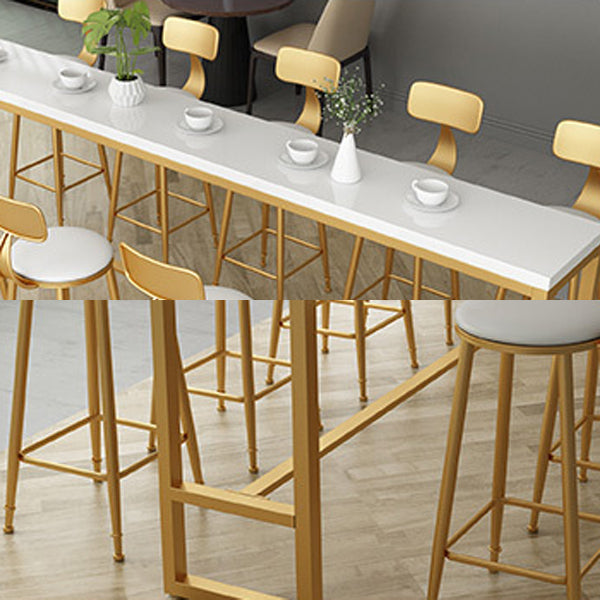 Trestle Base Bar Table Traditional Luxury Rectangle Solid Wood Bar Table