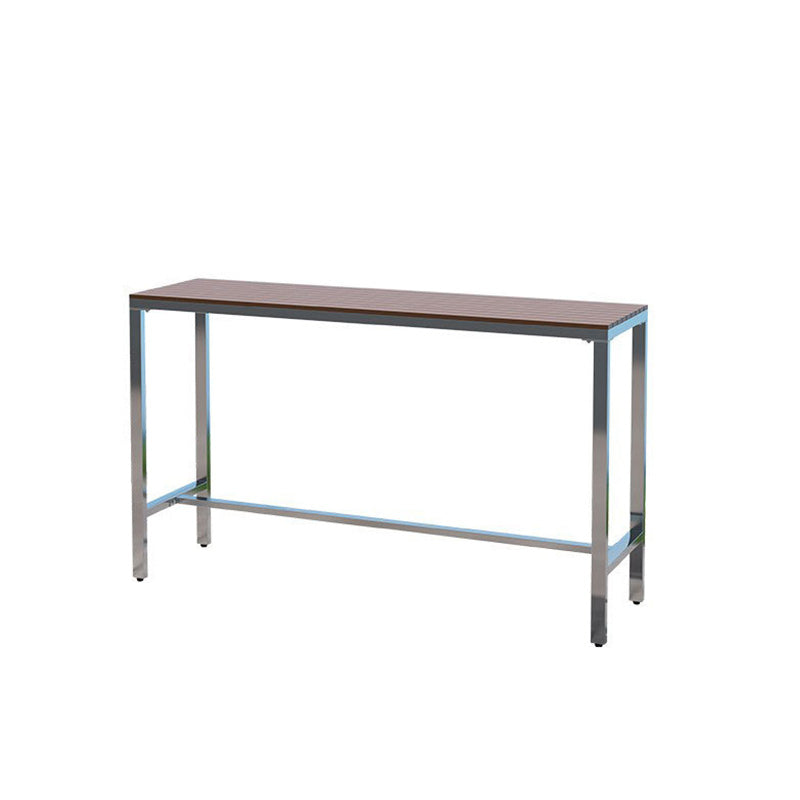 Modern Bar Table Brown Top Dining Table for Kitchen Living Room Coffee Room