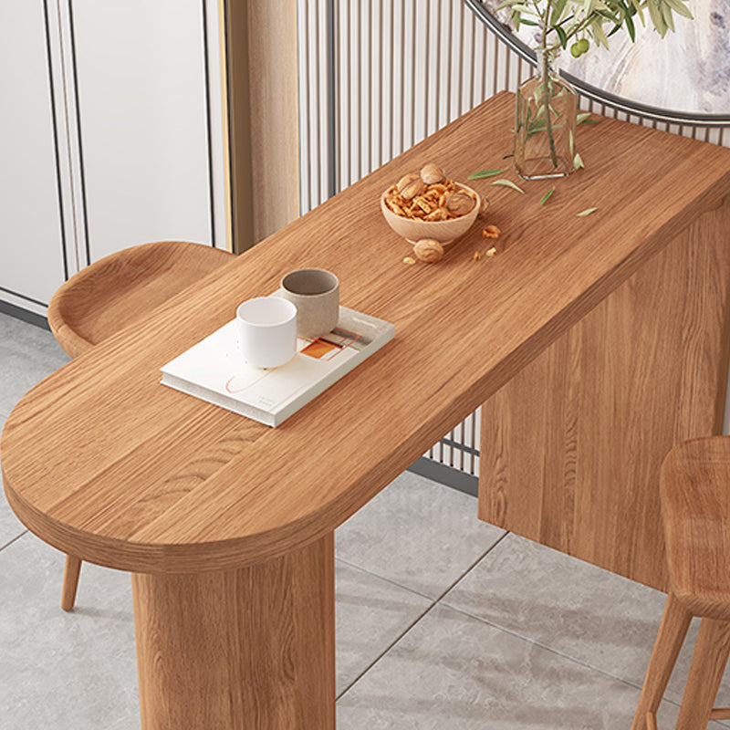 Contemporary Bar Table Solid Wood Specialty Pub Table for Outdoor