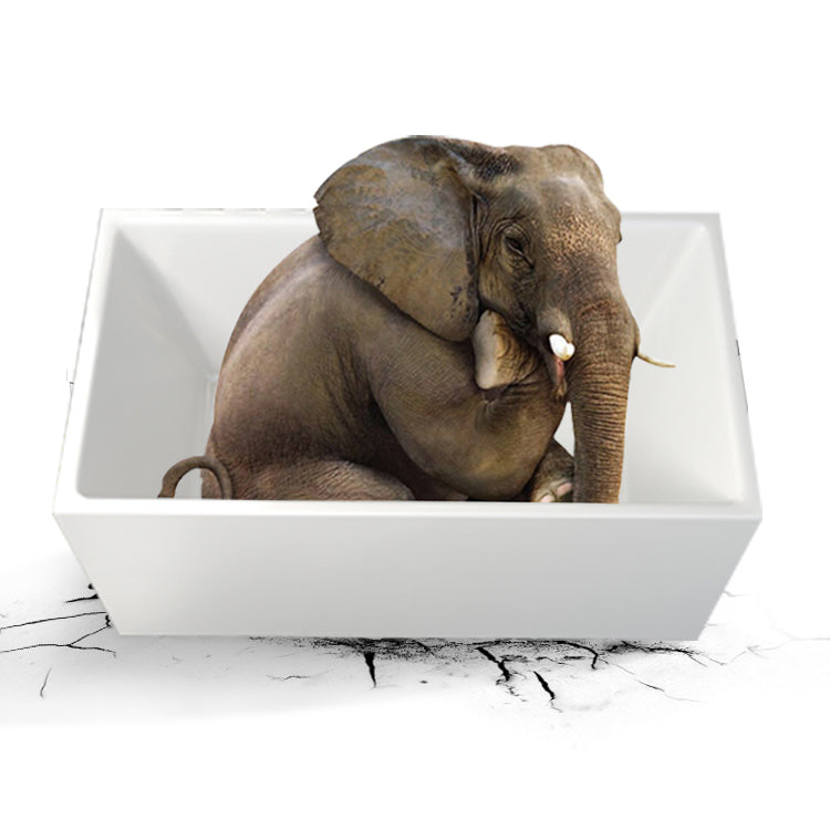 Contemporary Soaking Freestanding Bathtub Acrylic Rectangular with Center Drain