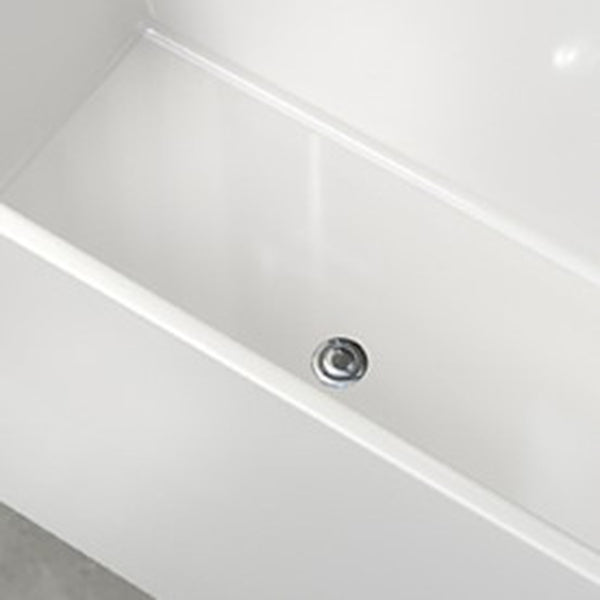 Contemporary Soaking Freestanding Bathtub Acrylic Rectangular with Center Drain