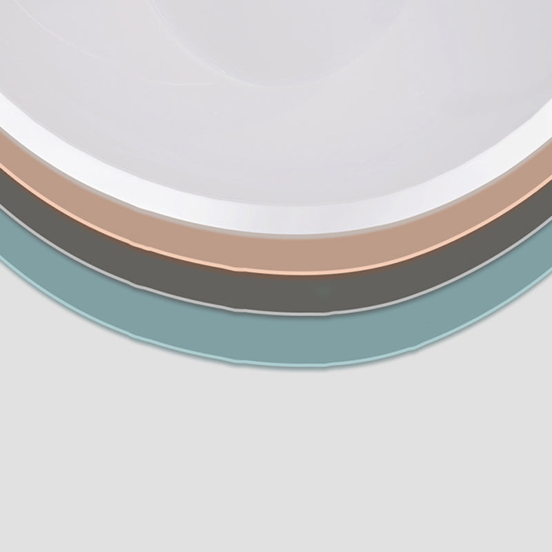 Oval Freestanding Soaking Bathtub Modern Acrylic Bathtub with Drain and Overflow Trim