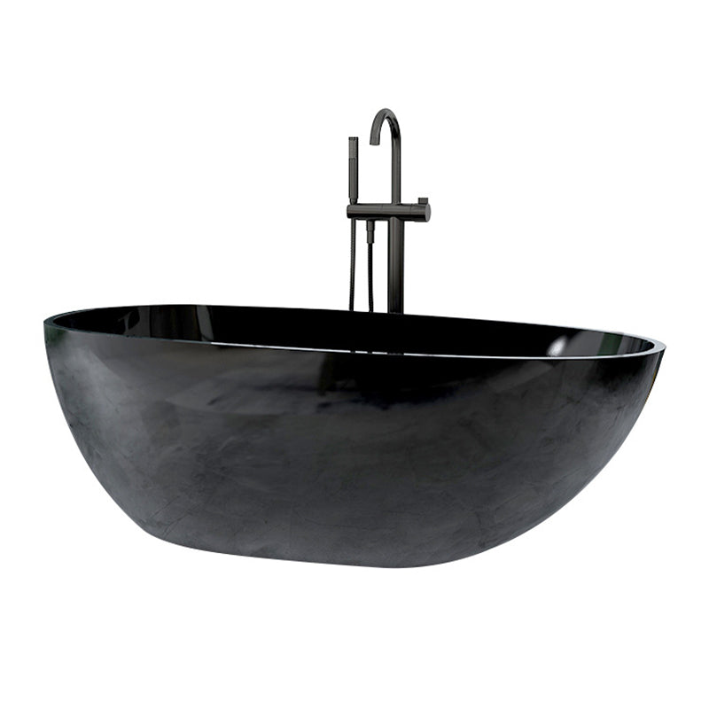 Modern Freestanding Bathtub for Bathroom Matte Finish Acrylic Oval Tub