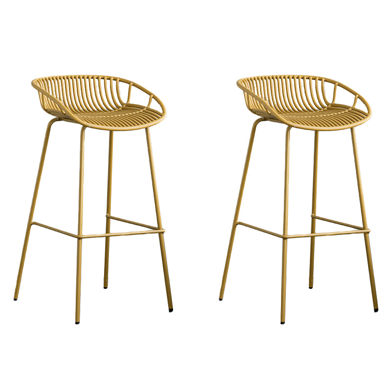 Contemporary Metal Bar Stool Plastic Counter Stools for Home Use