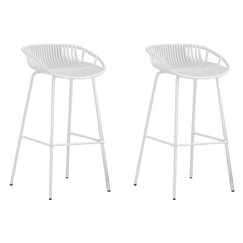 Contemporary Metal Bar Stool Plastic Counter Stools for Home Use