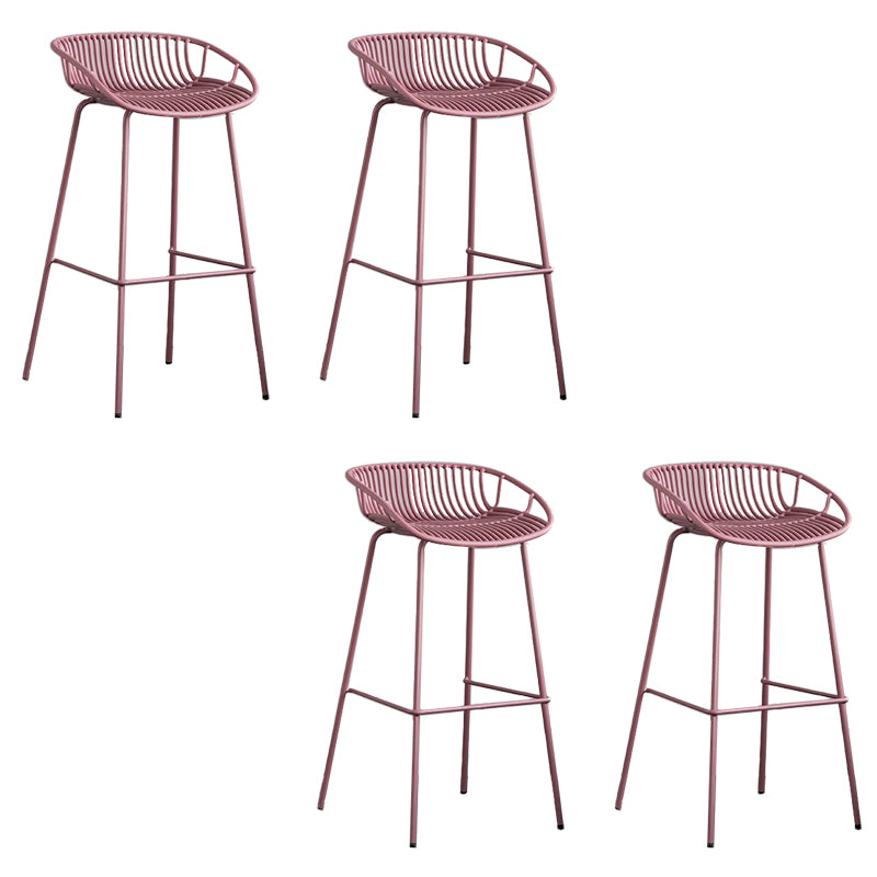 Contemporary Metal Bar Stool Plastic Counter Stools for Home Use