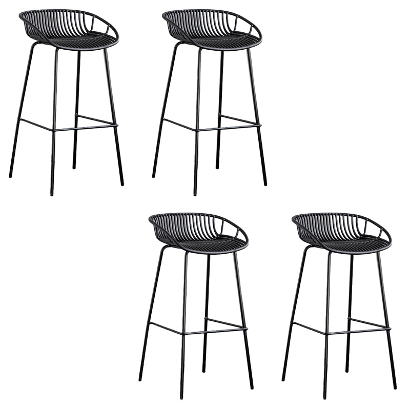 Contemporary Metal Bar Stool Plastic Counter Stools for Home Use