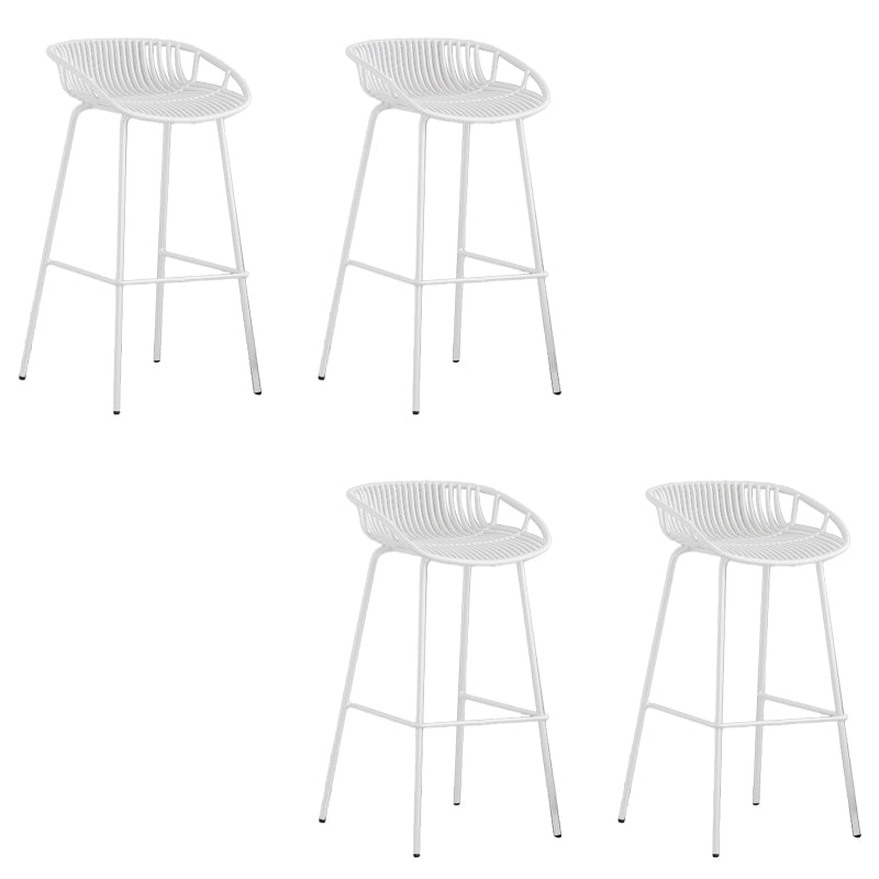 Contemporary Metal Bar Stool Plastic Counter Stools for Home Use