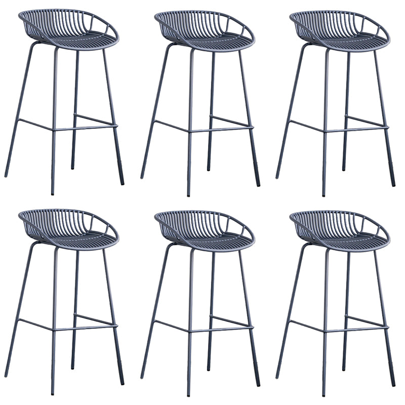 Contemporary Metal Bar Stool Plastic Counter Stools for Home Use