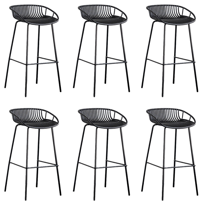 Contemporary Metal Bar Stool Plastic Counter Stools for Home Use