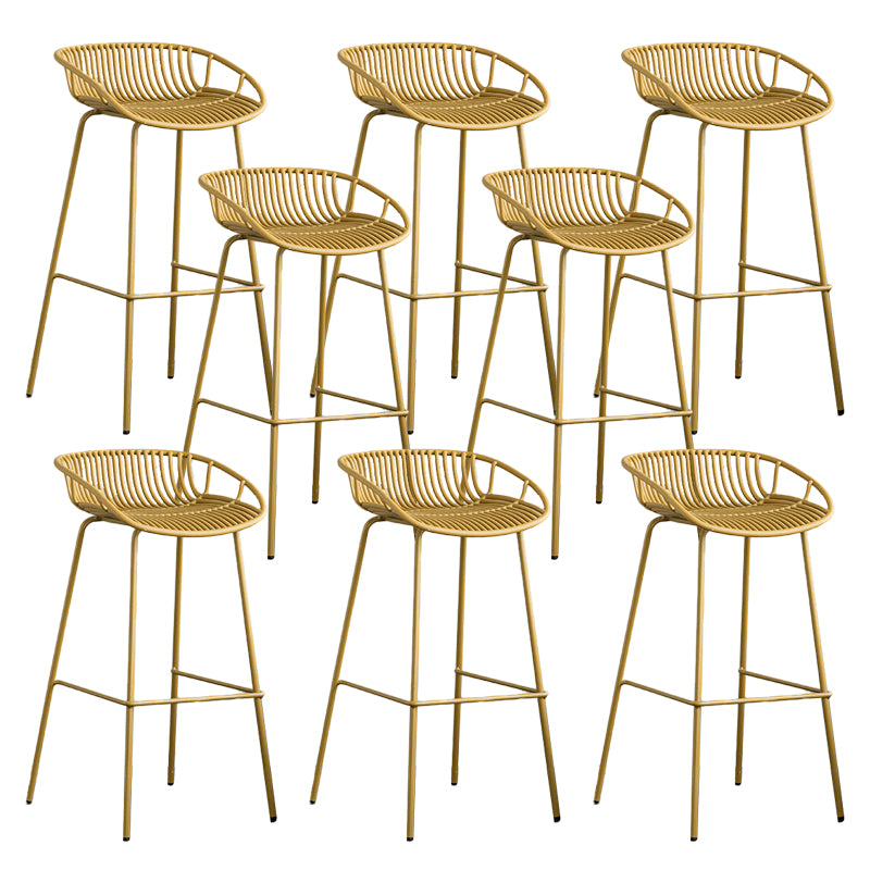 Contemporary Metal Bar Stool Plastic Counter Stools for Home Use