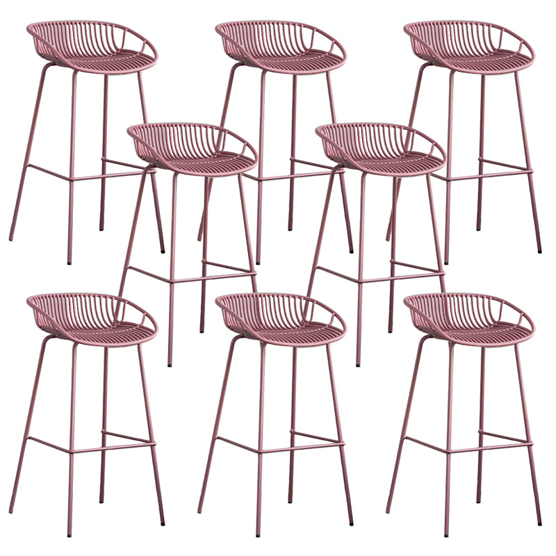 Contemporary Metal Bar Stool Plastic Counter Stools for Home Use