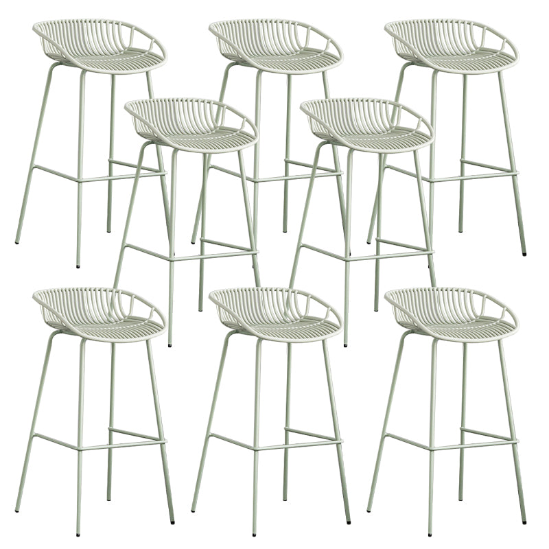 Contemporary Metal Bar Stool Plastic Counter Stools for Home Use
