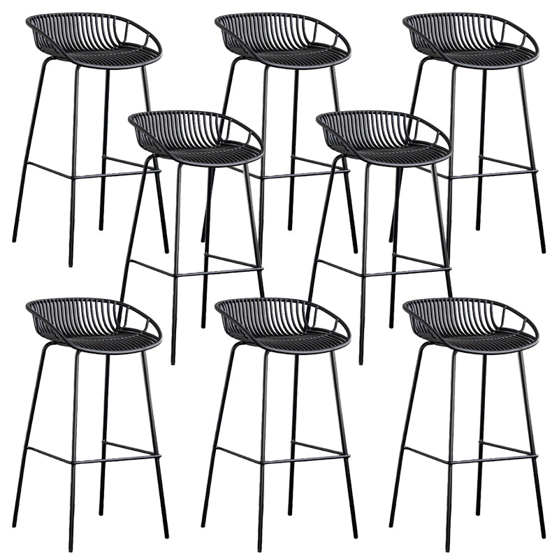 Contemporary Metal Bar Stool Plastic Counter Stools for Home Use