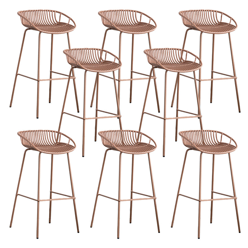 Contemporary Metal Bar Stool Plastic Counter Stools for Home Use