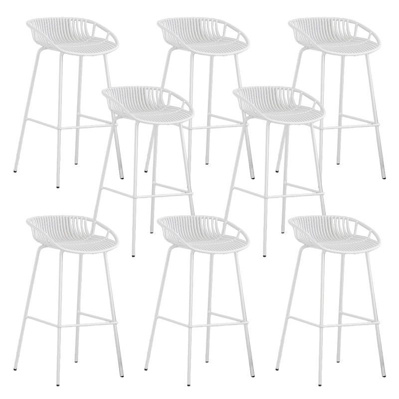 Contemporary Metal Bar Stool Plastic Counter Stools for Home Use