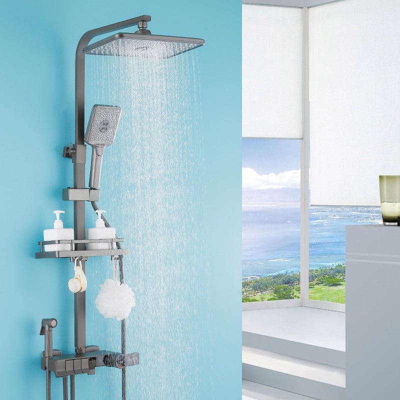 Modern Style Shower System Wall Mounted Spot Resist Handle Lever Shower System