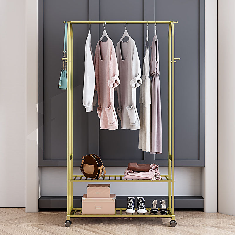 Luxurious Plain Coat Rack Coat Hooks Metal Coat Rack with Storage Shelving