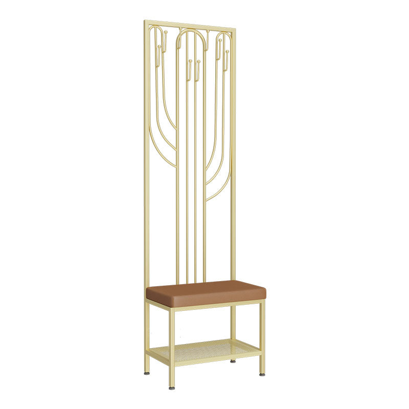 Luxurious Metallic Coat Hanger Free Standing Hooks Design Coat Rack for Living Room