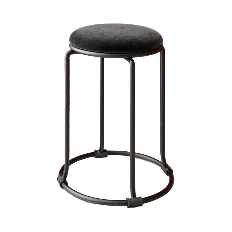 Orange Round Standard Velvet Pure Color Standard for Living Room