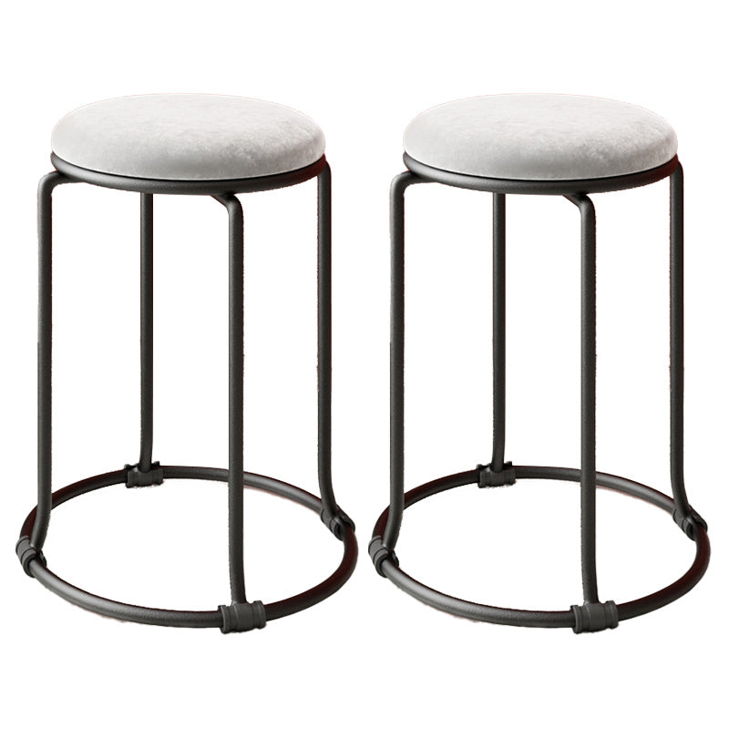 Orange Round Standard Velvet Pure Color Standard for Living Room