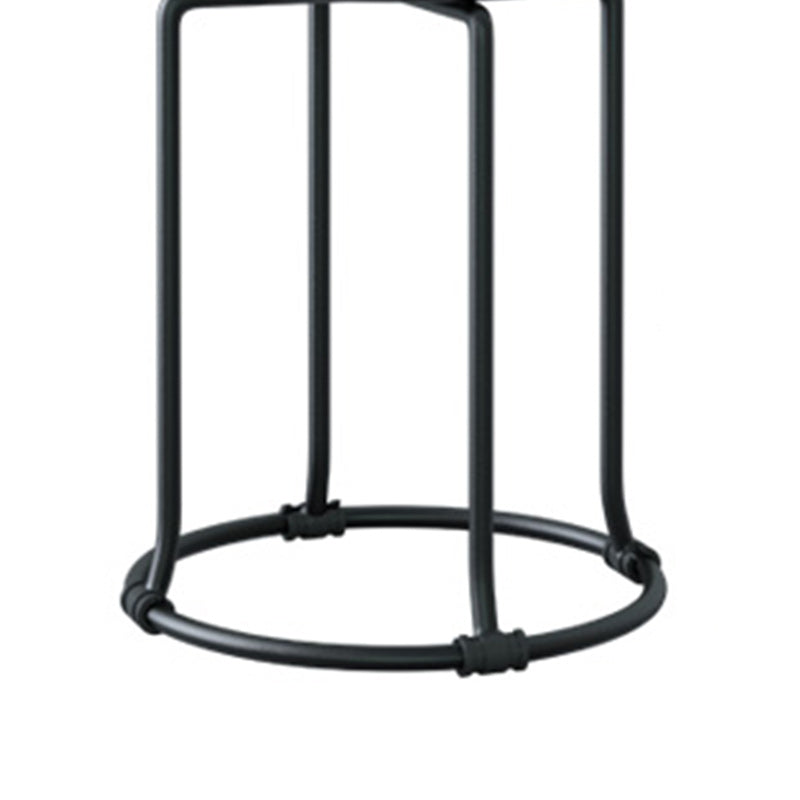 Orange Round Standard Velvet Pure Color Standard for Living Room