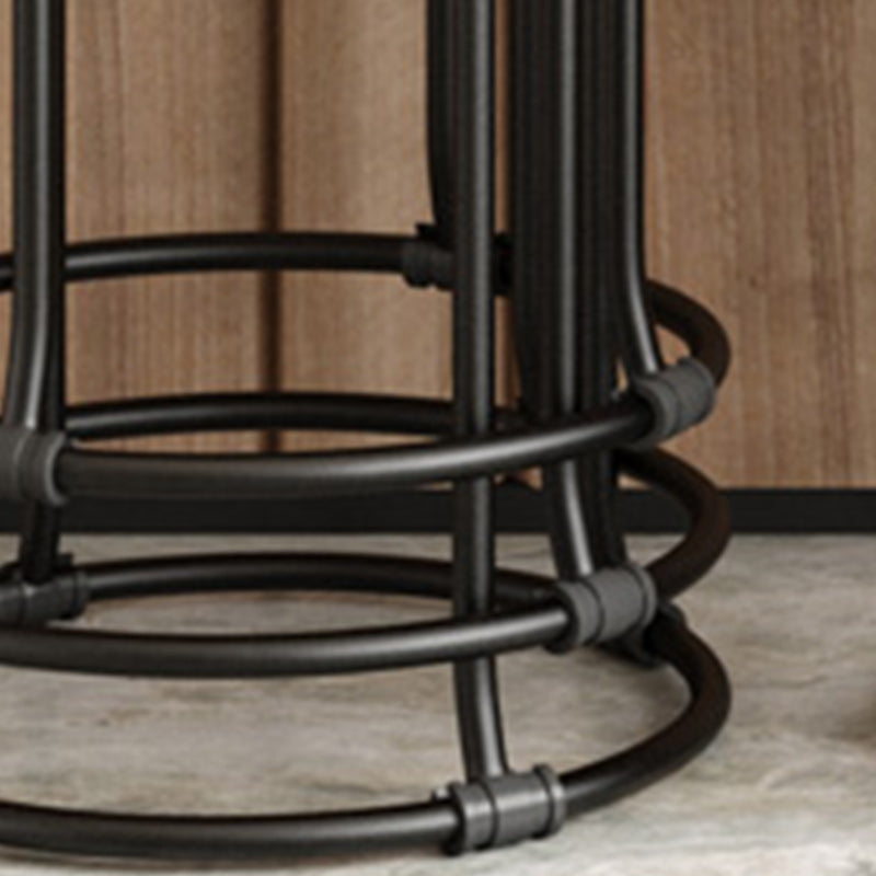 Orange Round Standard Velvet Pure Color Standard for Living Room