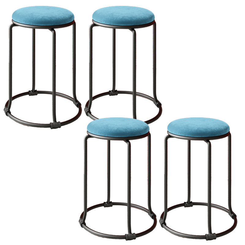 Orange Round Standard Velvet Pure Color Standard for Living Room