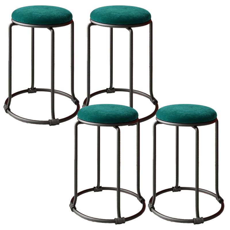 Orange Round Standard Velvet Pure Color Standard for Living Room