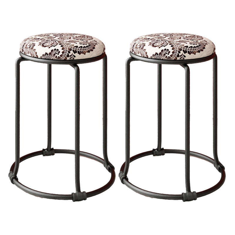 Orange Round Standard Velvet Pure Color Standard for Living Room