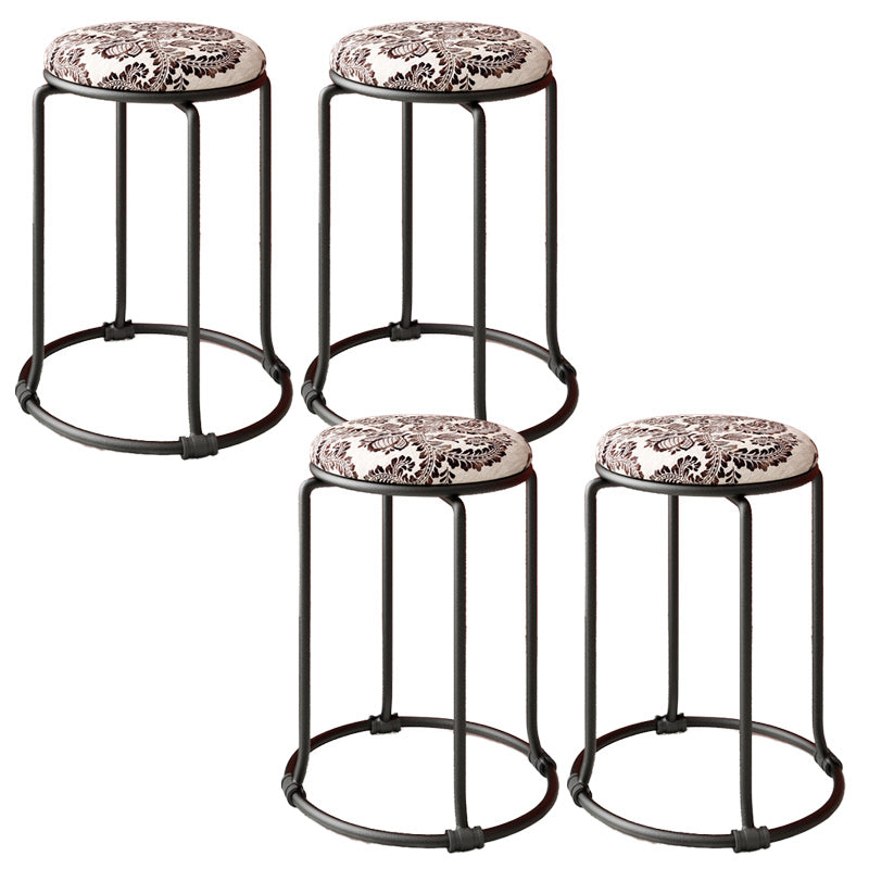 Orange Round Standard Velvet Pure Color Standard for Living Room