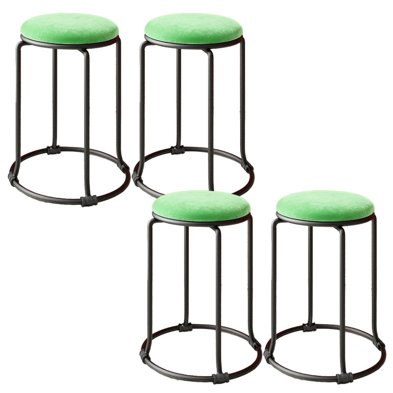 Orange Round Standard Velvet Pure Color Standard for Living Room