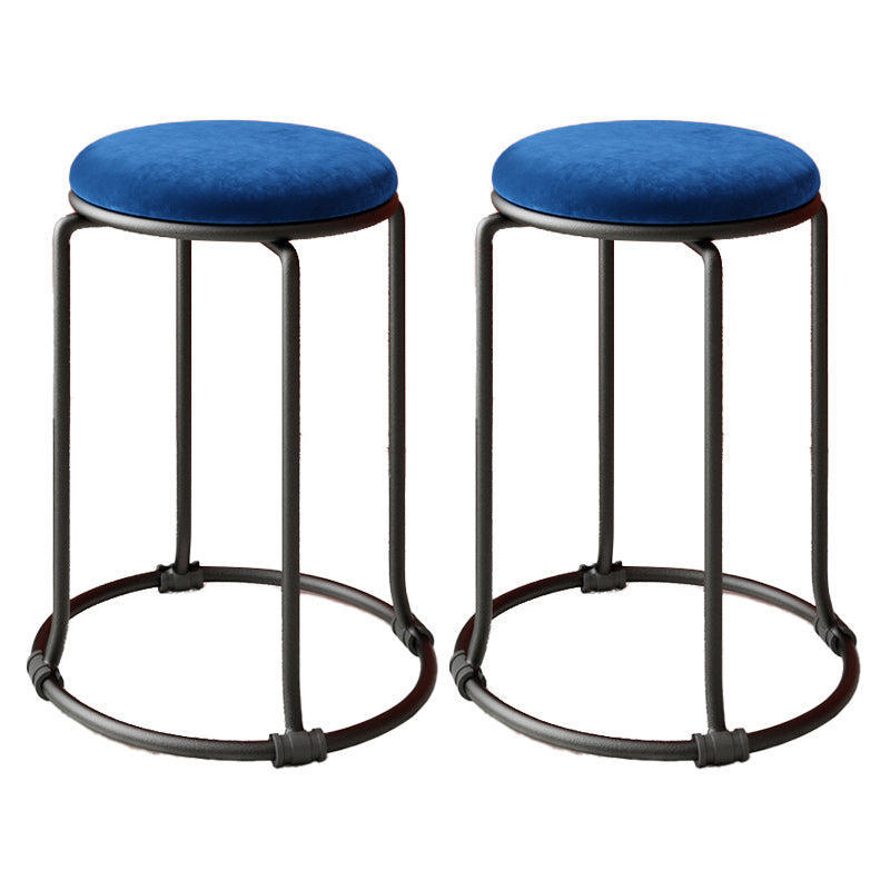 Orange Round Standard Velvet Pure Color Standard for Living Room