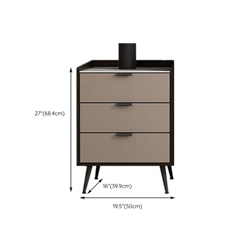 Contemporary Stone Chest Bedroom Vertical Storage Chest with Drawers