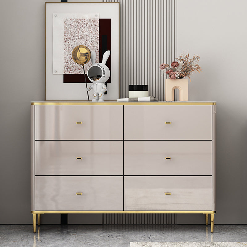 11.7-inch Width Glam Storage Chest Stone Storage Chest Dresser with 3/6 Drawers