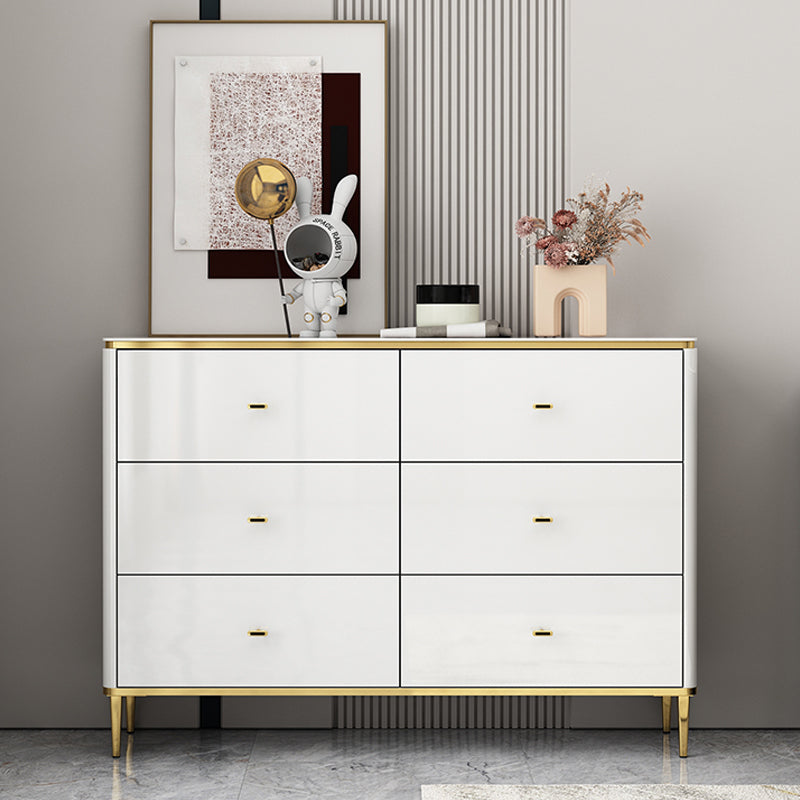 11.7-inch Width Glam Storage Chest Stone Storage Chest Dresser with 3/6 Drawers