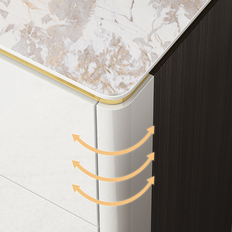 11.7-inch Width Glam Storage Chest Stone Storage Chest Dresser with 3/6 Drawers