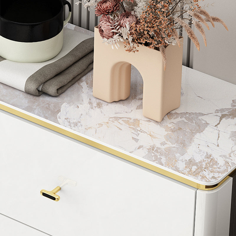 11.7-inch Width Glam Storage Chest Stone Storage Chest Dresser with 3/6 Drawers