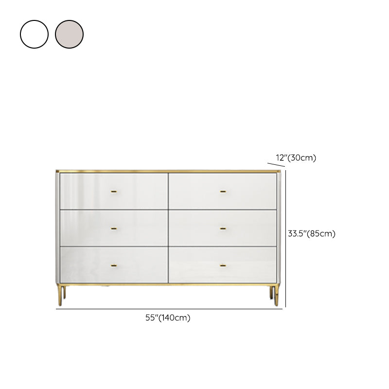 11.7-inch Width Glam Storage Chest Stone Storage Chest Dresser with 3/6 Drawers