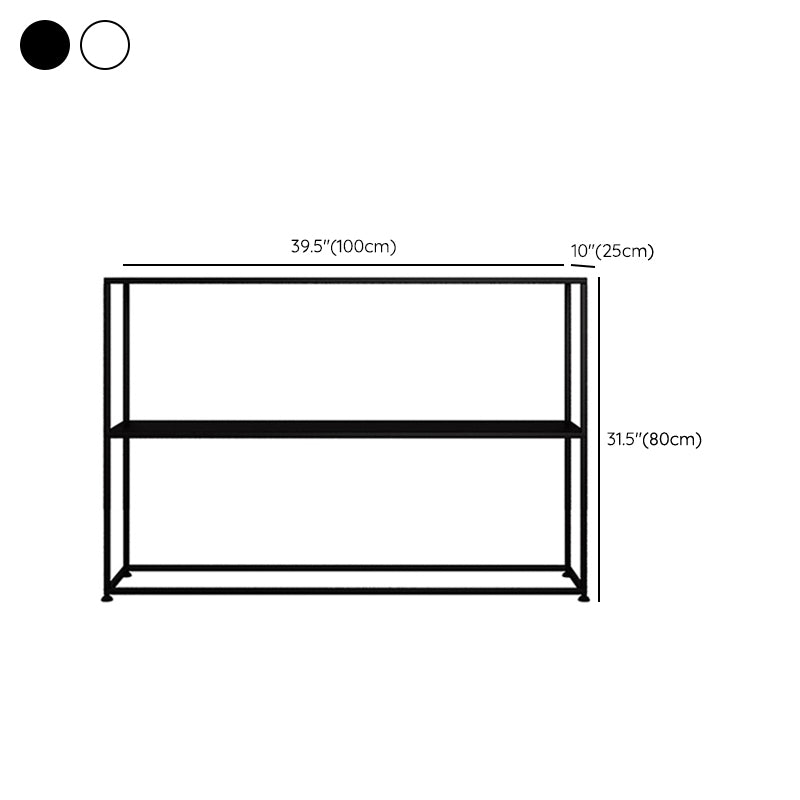 31.5" Tall Modern Console Table 2-shelf Iron Accent Table for Hall