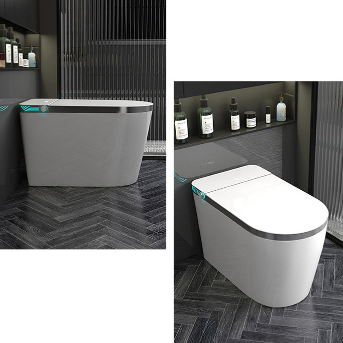 Modern Heated Seat Toilet Bowl Floor Mount Skirted Toilet with Toilet Seat