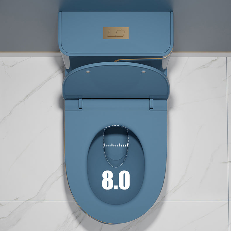 One-Piece Flush Toilet Floor Mount Traditional Toilet with Slow Close Seat