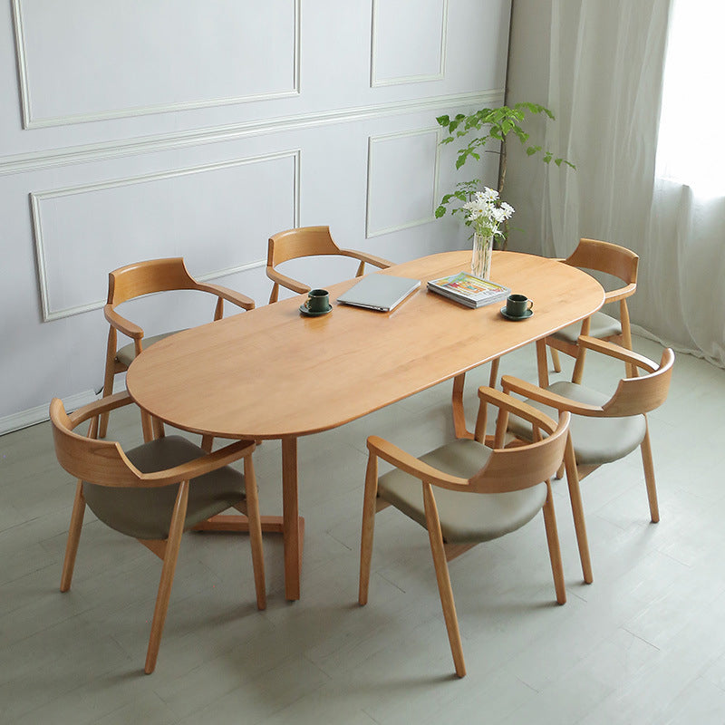 Oval Dining Table Modern Solid Wood Dining Table for Dining Room