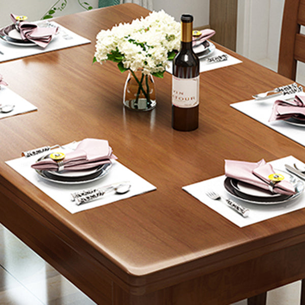 Solid Wood Table Rectangular Dinner Table with 4 Legs for Home