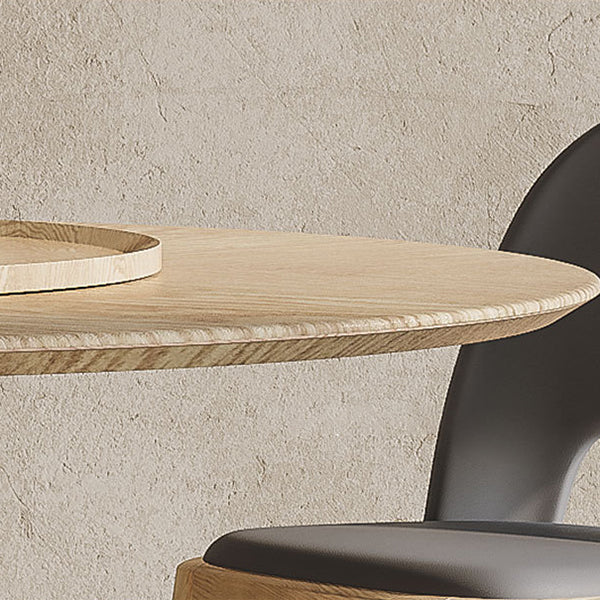 Contemporary Pedestal Dining Table Wood Dinner Table for Home