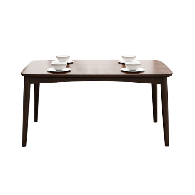 Rectangle Wood Dining Table Contemporary Dinner Table with 4 Legs
