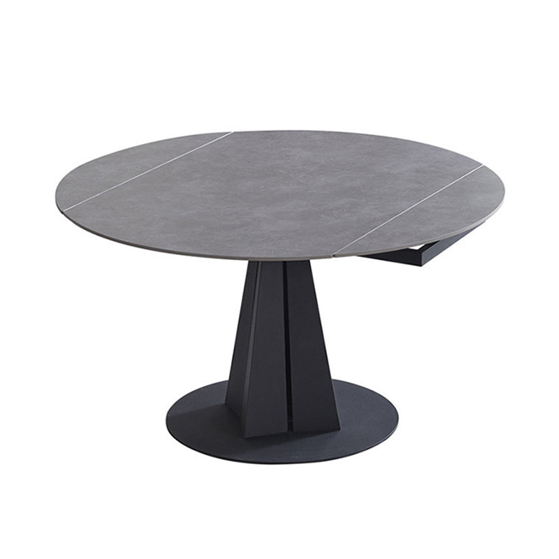 Modern Extendable Stone Dining Table Steel Base Dinner Table for Home