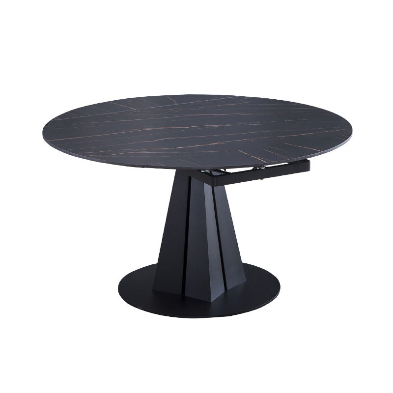 Modern Extendable Stone Dining Table Steel Base Dinner Table for Home