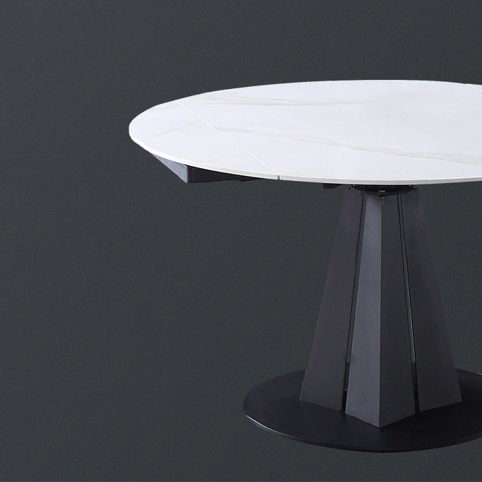 Modern Extendable Stone Dining Table Steel Base Dinner Table for Home